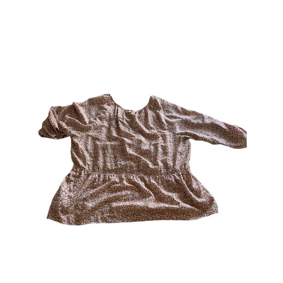 Lane Bryant Tiny Floral V Neck Elastic Waist High Low Boho Cottage Core Blouse26 - Picture 6 of 10